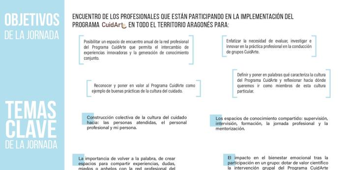 Ésta es la 16ª edición de la Jornada CuidArte, un programa referente dentro del IASS