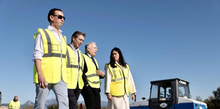 Octavio López supervisa los trabajos del Itinerario 4 del Plan Extraordinario de Carreteras