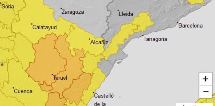 Este lunes se han activado avisos de nivel naranja y amarillo por vientos en Aragón