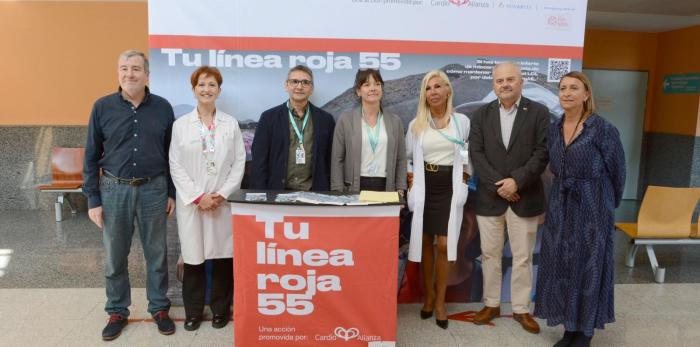 Campaña 'Tu línea roja 55' en el Hospital Universitario Miguel Servet.