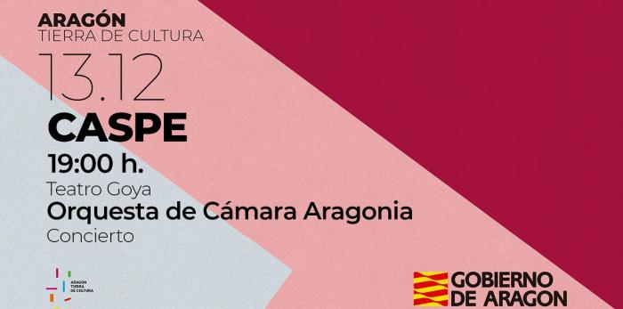 La Orquesta de Cámara Aragonia actuará este fin de semana en Caspe y Teruel.