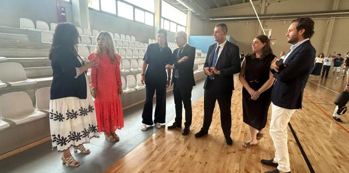 Inauguración del nuevo pabellón deportivo en el Complejo Municipal El Segalar de Binéfar.