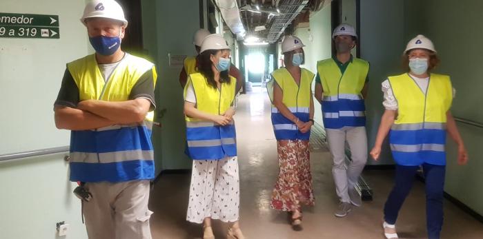 Visita de la consejera Broto a las obras de la Unidad de Convivencia en la Residencia Romareda