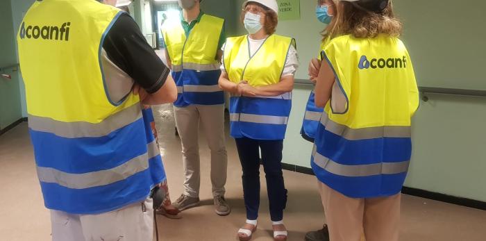 Visita de la consejera Broto a las obras de la Unidad de Convivencia en la Residencia Romareda