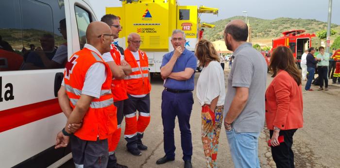 Joaquín Olona y Mayte Pérez durante la visita de esta tarde.