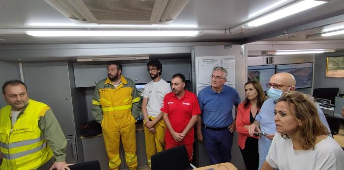 Joaquín Olona y Mayte Pérez durante la visita de esta tarde.