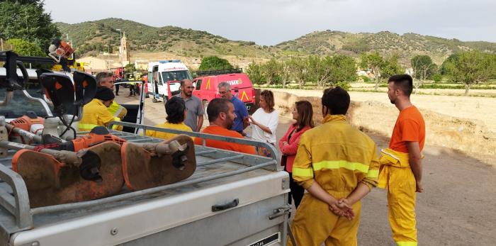 Joaquín Olona y Mayte Pérez durante la visita de esta tarde.