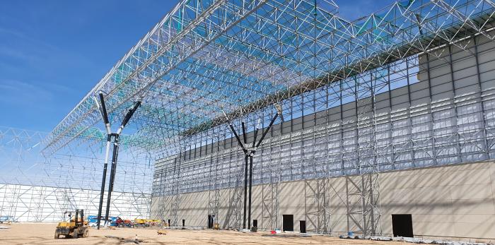 Visita a las obras del hangar con capacidad para dos A380 en el Aeropuerto de Teruel