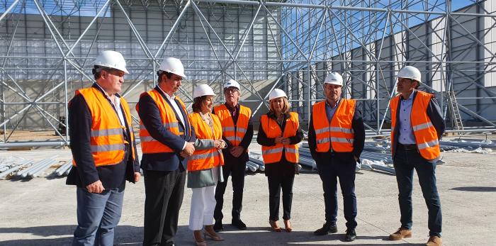 Visita a las obras del hangar con capacidad para dos A380 en el Aeropuerto de Teruel