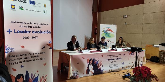Clausura a cargo de la consejera Mayte Pérez de las jornadas de la Red Aragonesa de Desarrollo Rural en la localidad turolense de Villarquemado