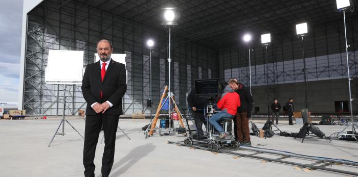 El Presidente de Aragón ha felicitado el año desde el aeropuerto de Teruel, provincia que es símbolo del éxito colectivo del autogobierno