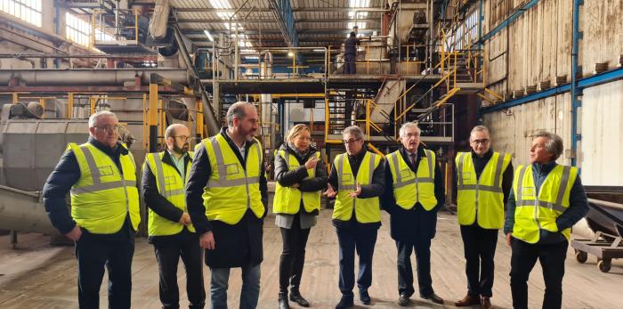 Gastón y Olona en la visita a Destilerías San Valero en Cariñena