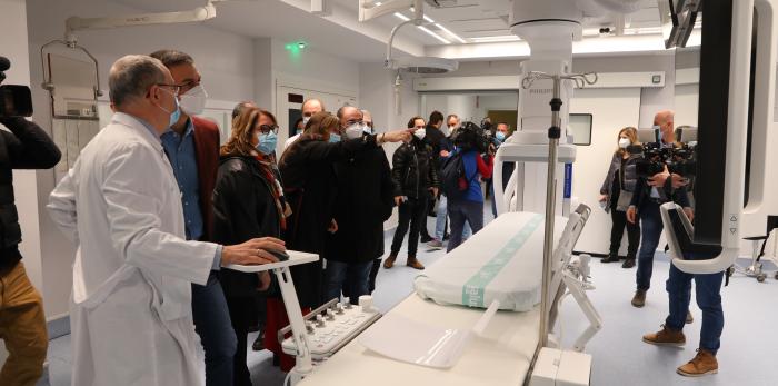 Lambán y Sánchez visitan el Hospital Clínico Universitario Lozano Blesa