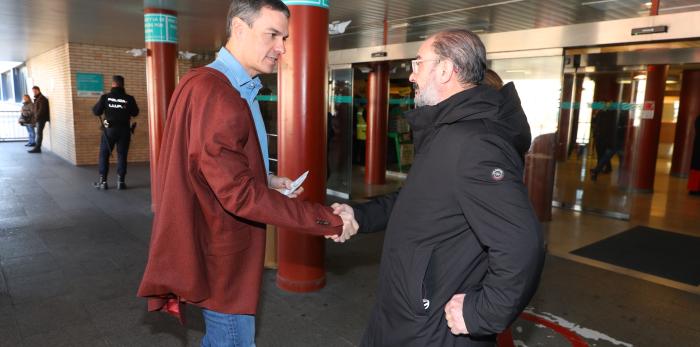 Lambán y Sánchez visitan el Hospital Clínico Universitario Lozano Blesa