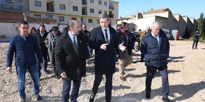 Primera piedra de la residencia de mayores de Alcañiz