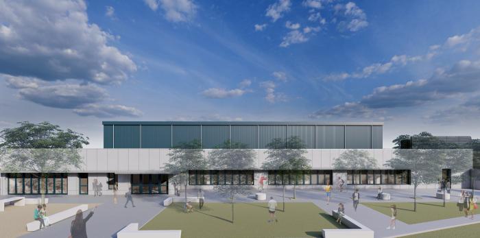 Infografía Polideportivo Alcañiz