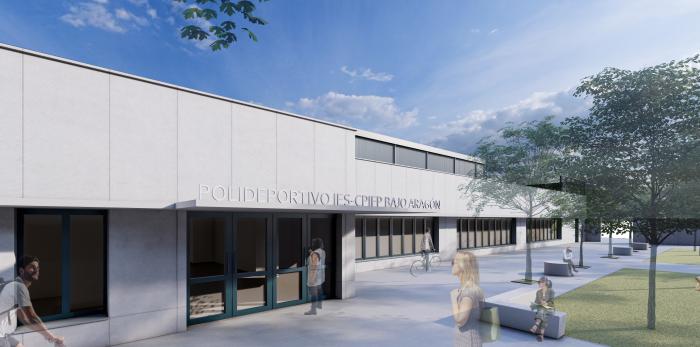 Infografía Polideportivo Alcañiz