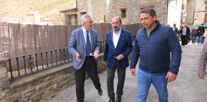 Visita del presidente Lambán a la comarca del Sobrarbe