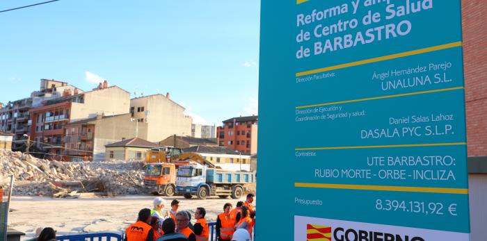 Visita a las obras del nuevo Centro de Salud de Barbastro