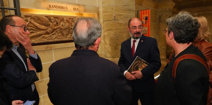 Lambán visita las obras de San Pedro el Viejo y el Círculo Católico