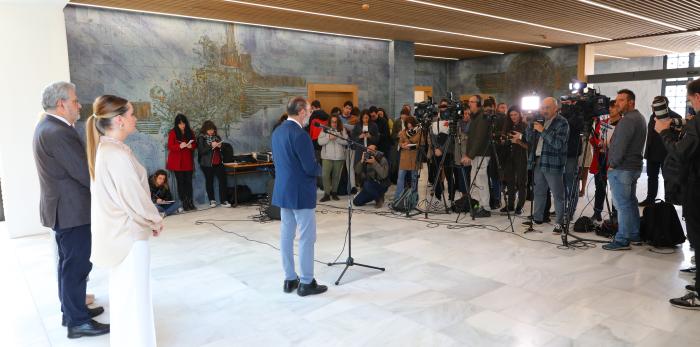 Presentación de las obras del edificio de la Facultad de Filosofía y Letras