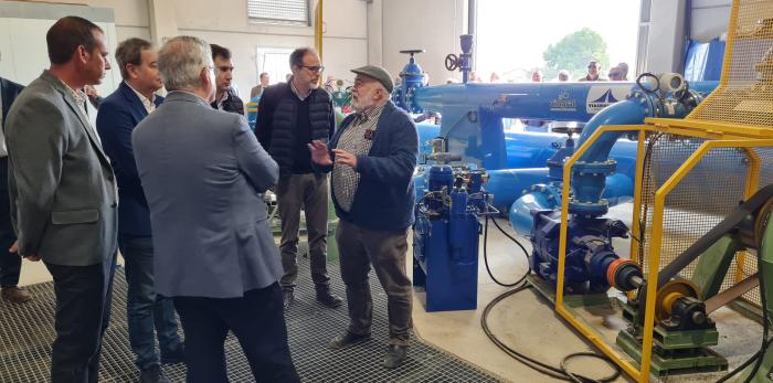 Olona inaugura las obras de modernización de regadío de Binéfar y Esplús.