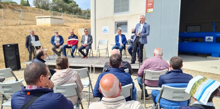 Olona inaugura las obras de modernización de regadío de Binéfar y Esplús.