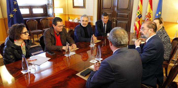 El Presidente Lambán recibe a unos inversores que presentan su proyecto