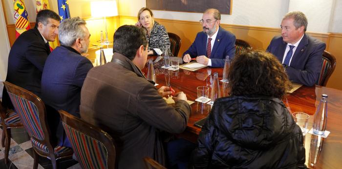 El Presidente Lambán recibe a unos inversores que presentan su proyecto