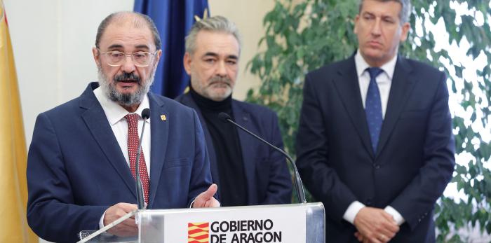 El Presidente Lambán recibe a unos inversores que presentan su proyecto