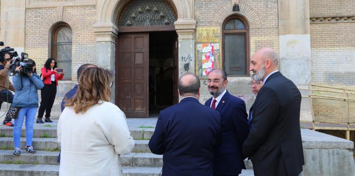 Lambán e Iceta visitan el Museo de Zaragoza y La Mantería