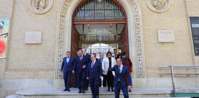 Lambán e Iceta visitan el Museo de Zaragoza y La Mantería