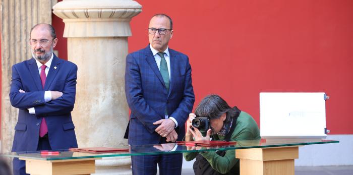 Lambán e Iceta visitan el Museo de Zaragoza y La Mantería