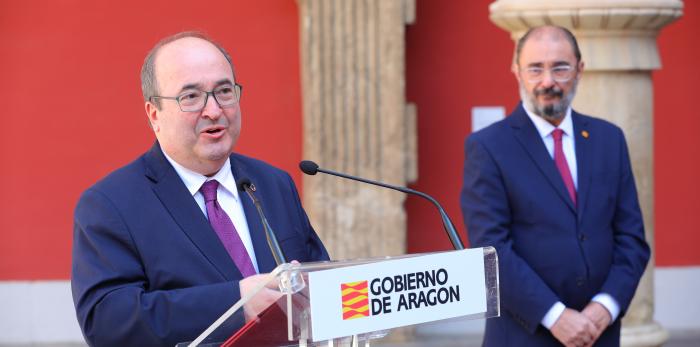 Lambán e Iceta visitan el Museo de Zaragoza y La Mantería