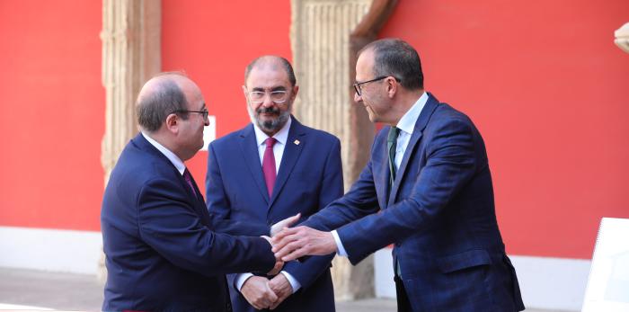 Lambán e Iceta visitan el Museo de Zaragoza y La Mantería