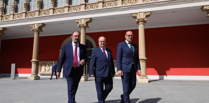 Lambán e Iceta visitan el Museo de Zaragoza y La Mantería