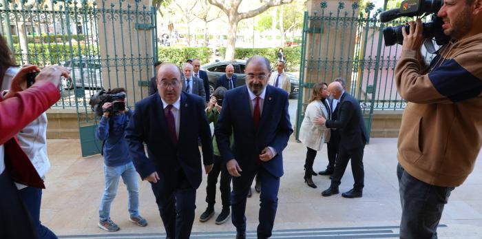 Lambán e Iceta visitan el Museo de Zaragoza y La Mantería
