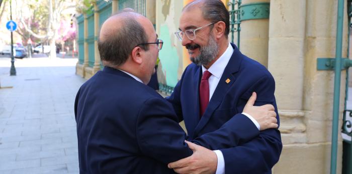 Lambán e Iceta visitan el Museo de Zaragoza y La Mantería