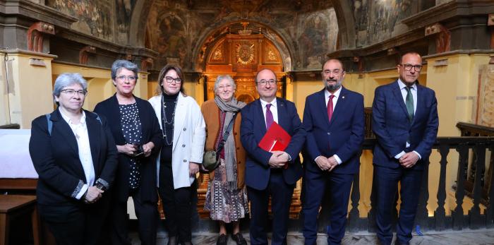 Lambán e Iceta visitan el Museo de Zaragoza y La Mantería