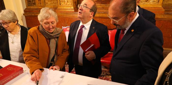 Lambán e Iceta visitan el Museo de Zaragoza y La Mantería