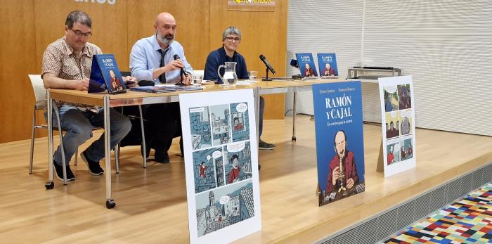 Presentación del cómic sobre Cajal editado por el Gobierno de Aragón