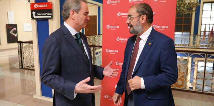 El Presidente Lambán mantiene una reunión con los responsables de Cámara de Comercio