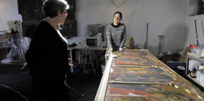 Visita al retablo de San Julián y Santa Lucía del Monasterio de las Canonesas del Santo Sepulcro