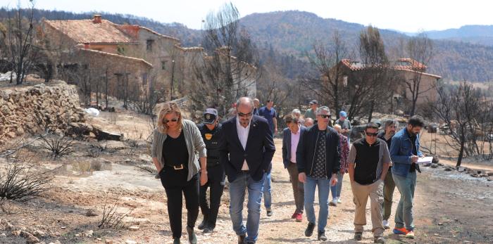 Reunión con los alcaldes por el incendio de San Agustín