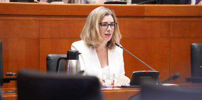 La consejera Claudia Pérez Forniés ha comparecido hoy por primera vez en la Comisión de Educación, Ciencia y Universidades de las Cortes de Aragón.