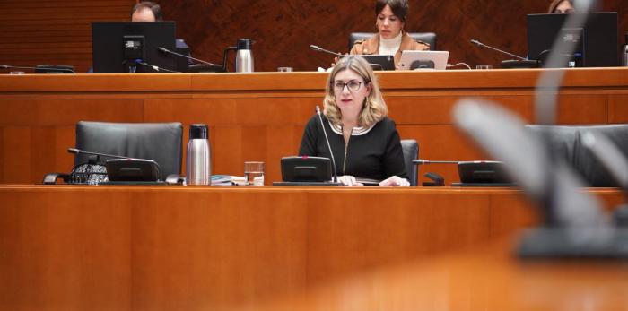 La consejera Claudia Pérez Forniés ha dado cuenta hoy de las principales líneas del presupuesto del Departamento de Educación, Ciencia y Universidades.