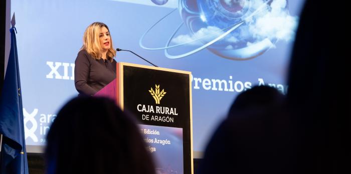 Gala de entrega de los XIII Premios Aragón Investiga. Claudia Pérez Forniés