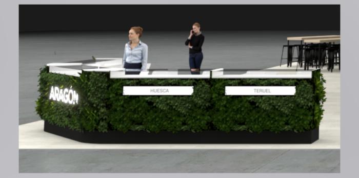 Recreación virtual del stand de FITUR 2024.