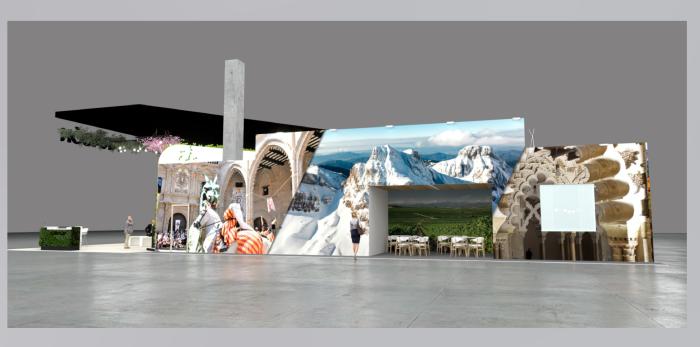 Recreación virtual del stand de FITUR 2024.