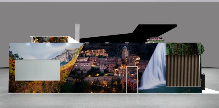 Recreación virtual del stand de FITUR 2024.